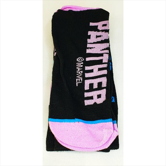Disney Anime Socks Avengers Marvel Cartoon Figure Black Panther NEW - WOT - Picture 7 of 7